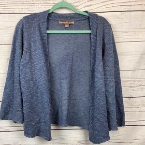 Alexandra + Oak Blue Cardigan Sweater
